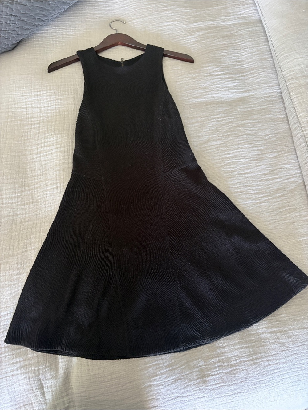 Rag & Bone Black Textured Sleeveless Swing Dress Size Small Workwear Chic